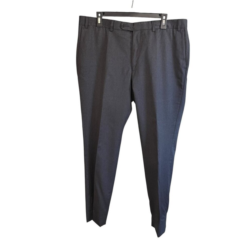 John Varvatos Mens Wool Dress Pants~Sz 36x31~Charcoal Gray Made In Canada~L14 07